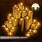 Black Candles, 24-Pack Tea Lights Battery Operated, Flameless Fake Candles Flickering, Halloween LED Candles Tea Lights for Fall Holiday Decor, Theme Party, 1.4" D X 1.3''H- Warm White Light